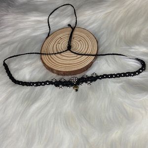 Waterproof Swarovski and stainless steel adjustable necklace.